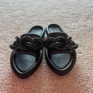 Stella McCartney Black Chain-Link Slide Mules